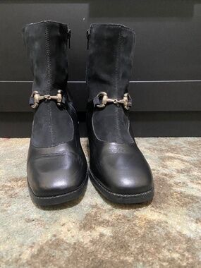 Suede/Leather Black Boots